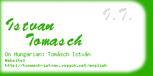 istvan tomasch business card